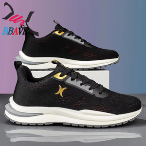 Wholesale Breathable <b>Light</b> Weight PU Upper Fashion Men's Running Shoes for Spring Autumn Sports - Product Image 4