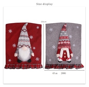 Christmas Gnome <b>Chair</b> <b>Covers</b> & Plush Table Decor Cartoon <b>Dining</b> <b>Chair</b> <b>Covers</b> Festive Home Party Decor for Xmas Gifts - Product Image 6