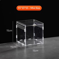 Terrarium rectangulaire transparent en acrylique pour reptiles, araignées, geckos, scorpions, serpents de maïs – Boîte d'élevage haute clarté