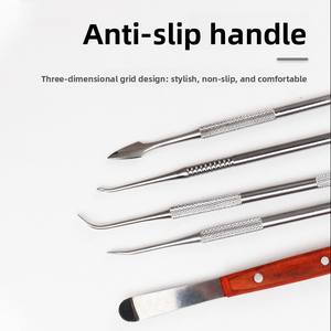 Kit de couteau pour prothèse dentaire pour étudiant Source d'alimentation manuelle comprend un couteau à découper à la cire cuillère à cire dentaire outil de remplissage pour sculpter les dents dentaires - Product Image 3