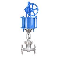 Hot Sale 6 Zoll Edelstahl Pneumatischer Flansch Absperr schieber Flansch Wasser durchfluss regelung PN16 Absperr schieber