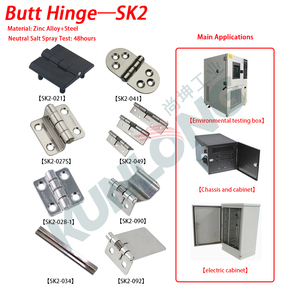 Thép không gỉ hợp kim kẽm mông bản lề với sáng đánh bóng Chrome mạ cho điều khiển công nghiệp hộp điện cửa tủ - Product Image 1