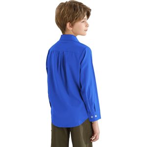 Chemise habillée à manches longues pour garçons Qbk, tissu Oxford, poche poitrine, coupe classique, pour uniforme scolaire - Product Image 3