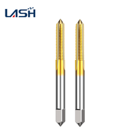 LANSHEN - Tige de taraudage droite en alliage d'aluminium 6542 plaqué titane, profondeur de travail 17mm-48mm, pour gaucher, dureté 60HRC, diamètre 3-30mm