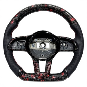 Volante de Fibra de Carbono Rojo Forjado, Apto para <span class=keywords><strong>Mercedes</strong></span> Benz W801 Clase C, Clase E, AMG GLC, GLA, Clase G, C63, A43 - Product Image 1
