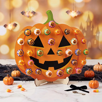 Meilleure vente transfrontalière Halloween : Présentoir de table en bois ajouré, style moderne et minimaliste, motif fantôme, citrouille et toile d'araignée