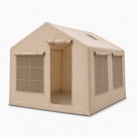 Tente de camping familiale 12.96 ㎡   Tente gonflable 3,6x3,6m en Oxford 420D avec revêtement PU 3000mm, séparateur de pièce étanche pour séjours prolongés