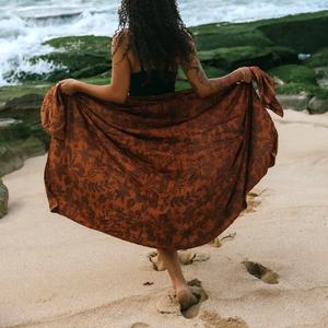 Custom Women's Sarong Luxury Soft Vintage Polynesian Pareto <b>Printed</b> High Quality Rayon Pareto - Product Image 2