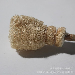 <b>Sponge</b> Cleaning Brush With Bamboo <b>Handle</b> Household Kitchen Cleaning Tool Natural Material For Dishware And Utensils - Product Image 4