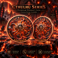 Pièce de collection 3D en cuivre fin 999, plaqué électrolytiquement, série Mythos Cthulhu, haute définition, couleur UV, effet proof-like, artisanat d'art, 1 oz