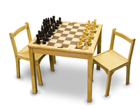 Table de jeu d'échecs et de backgammon d'extérieur en marbre et bois, non pliable, avec plateau magnétique, style antique, grande taille, en acrylique