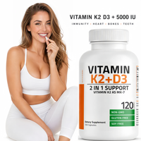 Capsules de Suppléments de Santé pour Adultes : Vitamine D3 K2, Calcium, Magnésium, Zinc – 5000 UI – Vente Chaude en Gros, Marque Privée OEM, Direct Usine