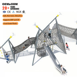 Cuerda Gigante para Escalar Gris para Niños, Equipo de Juegos para Escalar al Aire Libre con Red de Cuerda para Escalar y Red de Carga para Escalar - Product Image 1