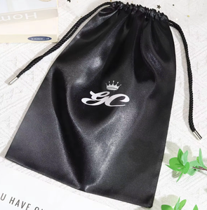 Sac de rangement personnalisé de luxe en non-tissé pour perruques, chapeaux et chaussures, avec cordon en satin, réutilisable et portable - Product Image 2