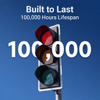 Feu de signalisation LED 300 mm pour contrôle des intersections routières, vente en gros par fabricant avec 10 ans d'expérience