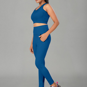Ensemble soutien-gorge de sport et leggings pour femmes, style tendance, faible MOQ, vente directe d'usine, ensemble de yoga fitness pour femmes, best-seller - Product Image 2