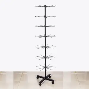 Espositore rotante in metallo Spinning Floor Hanging Wire Jewelry Display Rack calzini espositore negozi