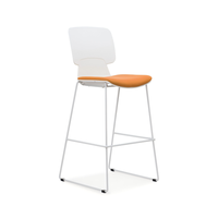 Chaise de réunion moderne de haute qualité avec cadre en métal et pieds en forme de traîneau, chaise de négociation