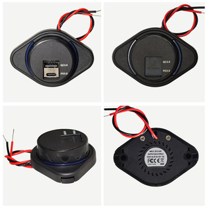 Chargeur USB double personnalisé avec ports QC et PD3.0 30W pour voitures, 12/24V, prise de charge USB pour bus et véhicules - Product Image 2