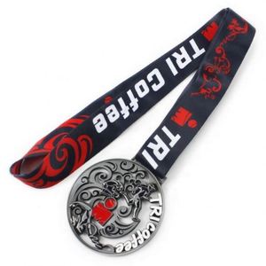 Medallas Deportivas Personalizadas de Aleación de Zinc en Blanco para Maratón 5K, Taekwondo, Baloncesto, Fútbol, con Cinta - Product Image 6