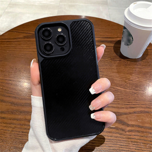 Pour <span class=keywords><strong>iPhone</strong></span> 14 Coque de té<span class=keywords><strong>l</strong></span>éphone antichoc en fibre de carbone pour <span class=keywords><strong>iPhone</strong></span> 13 12 Mini 11 15 Pro Max 7 <span class=keywords><strong>8</strong></span> Matte Bumper Transparent Armor Cover - Product Image 6