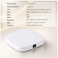 TV Box Android 14 con 4GB+16GB, Quad Core, 4K HDR, H265, Control por Voz BT, WIFI5, Compatible con Canales Deportivos en Vivo, 1 Año de Garantía