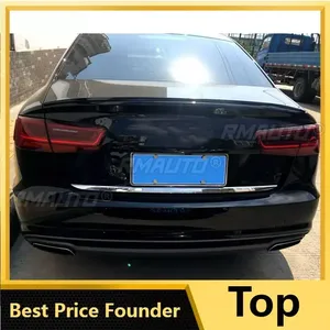 สปอยเลอร์หลังทรง S6 สำหรับ Audi A6 C7 ปี 2012 2013 2014 2015 2016 2017 2018  ทำจากพลาสติก ABS  แบบดัดแปลง  ยังไม่ได้ทำสี - Product Image 1
