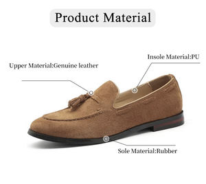 Zapatos de Vestir Formales Casuales de Moda para Hombre, Mocasines Reflectantes de Cuero de Gamuza Patentada, Tallas 37-48 - Product Image 3