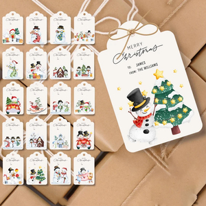 Prix de gros pour les fêtes de Noël : conception d'étiquettes cadeaux de Noël imprimables pour votre entreprise - Product Image 1