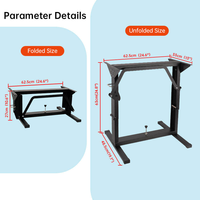Base de table réglable pour camping-car, cadre de table pliable pour caravane, camping-car