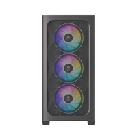 Boîtier de jeu pour ordinateur de bureau M-ATX en acier, tour moyenne, à haut débit d'air, avec logo personnalisé et USB 3.0