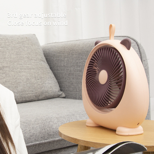 Dessin animé bureau USB charge silencieux mignon grand vent ventilateur électrique USB charge portable simple belle Angle réglable petit ventilateur - Product Image 4
