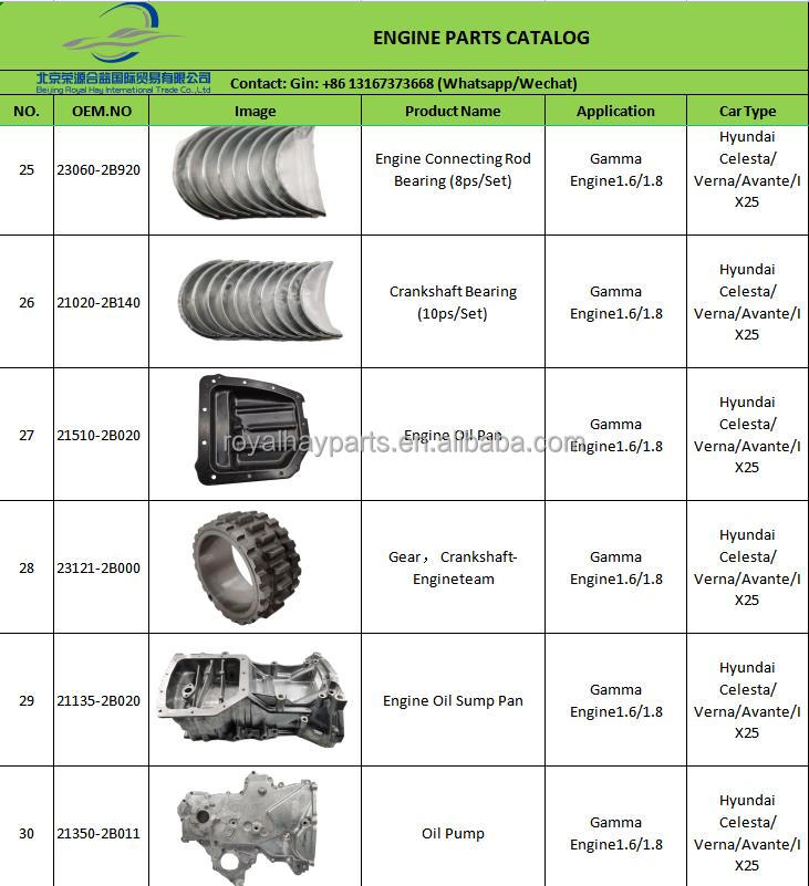 Conjunto de eje de Balance de bomba de aceite, para Hyundai
