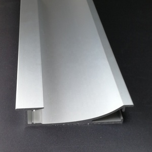 Profilés de plinthe en aluminium SDW140-R noirs à fixation murale pour barre LED, éclairage d'ambiance pour la maison, bande lumineuse moderne pour <span class=keywords><strong>appartement</strong></span> - Product Image 2