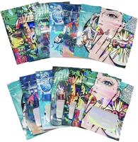 Sacs en Mylar holographiques imprimés sur mesure, pochettes refermables à fermeture éclair pour l'emballage des petites entreprises