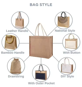 Personalized <strong>Wholesale</strong> in Stock Fast Delivery Eco-friendly Cotton Rope Handle Plain Burlap <strong>Jute</strong> <strong>Tote</strong> Grocery <strong>Bag</strong> With Multi-size - Product Image 6