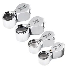 8X Small Magnifying Glass Mini Pocket Magnifier Folding Magnify Glasses  With Rotating Protective Holster For Seniors