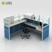Modern Office Desk Partition Glass Workstation