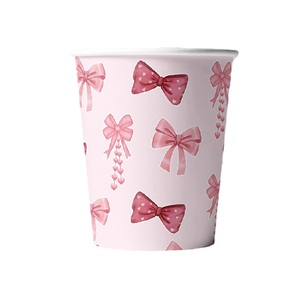 Decorações de Aniversário com Laço Rosa, Utensílios de Festa, Pratos, Guardanapos e Copos para Meninas em Aniversário Rosa e Decorações de Festa de Despedida de Solteira - Product Image 6