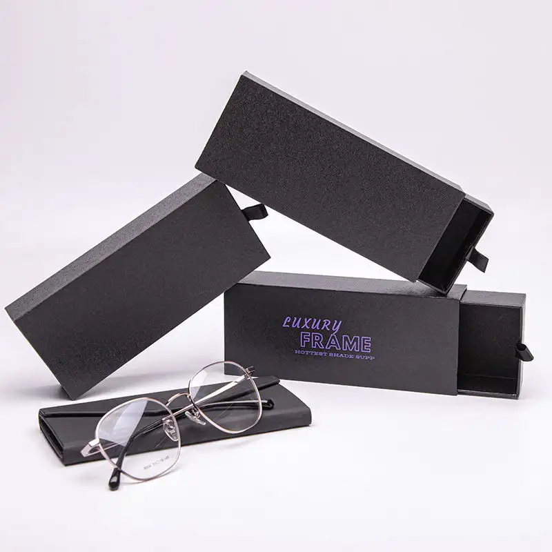 Hot Glasses Packaging Box Paper Glasses Box Solid Color Eyewear Protector Case Pouch Sunglasses Cover Travel Pack para Mulheres Homens