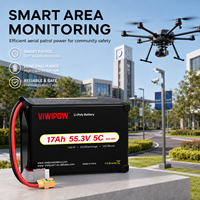 بطارية ليثيوم أيون شبه صلبة قابلة للتخصيص عالية التفريغ 14S 55.3V 17Ah لطائرات الدرون الأمنية، 500 دورة مع سعر جيد