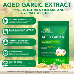 SOLOTREE Supports Heart Circulatory Health Aged <strong>Garlic</strong> Extract Softgels 7,500 mg Pure Natural Aged <strong>Garlic</strong> Extract Softgels - Product Image 2