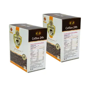 24h поставщик порошка кофе Прямая продажа с использованием с кипящей водой простая в использовании упаковка в коробке вьетнамский поставщик