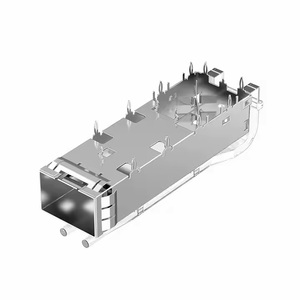Connecteur SFP GLGNET à port unique 1x1, type RJ45 à pression, avec ressorts de cage SFP 0,2 mm 15U sans dissipateur thermique - Product Image 1