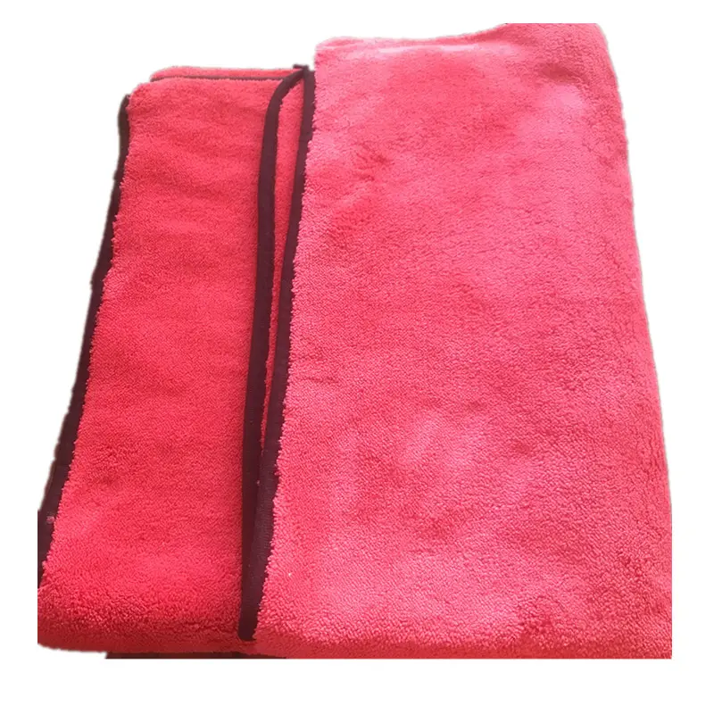 Rouge grand serviettes ultra doux et super absorbant microfibre serviette voiture nettoyage serviette