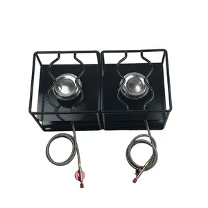 TWO square movable gas stove for wild and desert trips