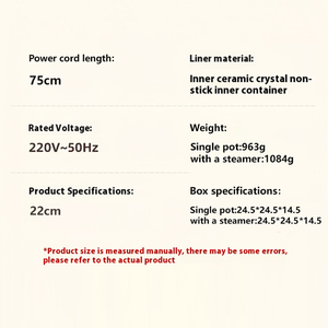 Home Multi Functional <b>Non</b> <b>Stick</b> Thickened <b>Pot</b> 2.5L Capacity Integrated Household & Hotel Use Electric Skillet - Product Image 5