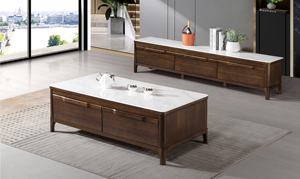 <span class=keywords><strong>Mesa</strong></span> marrón Sala de café Mesas Meuble Diseño moderno <span class=keywords><strong>Mesa</strong></span> de pie de lujo Unidad de Meubles portátil Soporte de TV con chimenea - Product Image 5