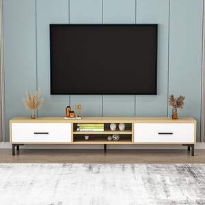 Mueble de TV Moderno y Minimalista para Sala de Estar o Dormitorio, para Apartamentos Pequeños o Grandes, Soporte de TV de Pie, Económico y Fácil de Armar - Product Image 2