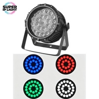 Lampu Par LED RGBW 4in1 10W 24 Buah dengan Casing Aluminium Die-cast, Sistem Master-Slave Otomatis 4/8CH untuk Pencahayaan Panggung Luar Ruangan dan Pesta